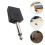 20Pcs Stereo Headphone Jack Adapter Black Plastic Metal for Audio Use 9