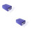 2Pcs Blue Plastic Small Items Organizer Drawer Storage Container 7