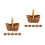 12Pcs Lightweight Mini Picnic Baskets Handwoven Rattan Light Brown 6