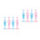 8Pcs Dotting Tools Nail Art Pens Assorted Colors Plastic DIY Craft 8