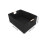 2Pcs Space-Saving Foldable Fabric Storage Boxes Black with Handles 3