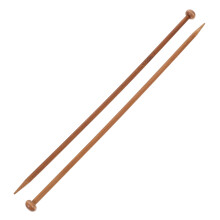 4Pcs Long Bamboo Knitting Needles Brown Wood for Handmade Crafts