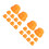 20Pcs Kids Playground Hardware Nut Caps Orange Plastic Safety Covers 8