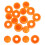 20Pcs Kids Playground Hardware Nut Caps Orange Plastic Safety Covers 1