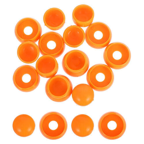 20Pcs Kids Playground Hardware Nut Caps Orange Plastic Safety Covers