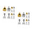 12Pcs Assorted Color Glass Holy Water Bottles Refillable Religious Use 8