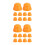 20Pcs Kids Playground Hardware Nut Caps Orange Plastic Safety Covers 5