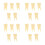 20Pcs Vivid Resin Teeth Toy Model Beige for Realistic Learning 5