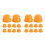 20Pcs Kids Playground Hardware Nut Caps Orange Plastic Safety Covers 6