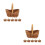 12Pcs Lightweight Mini Picnic Baskets Handwoven Rattan Light Brown 3