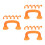 18Pcs Orange Pretend Play Phones Plastic Communication Learning Tool 3