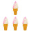 4Pcs Multi Color Simulation Ice Cream Cone Decor for Cabinet Display 4