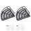 4Pcs Strong Load-Bearing Black Aluminum Triangle Bathroom Shelf 1