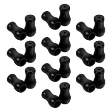 60Pcs Black PVC Blind Cord Pull Handles for Window Blinds and Curtains