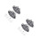4Pcs Strong Load-Bearing Black Aluminum Triangle Bathroom Shelf 3