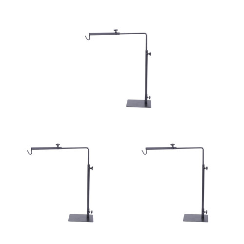 3Pcs Black Pet Sunlight Stand Heating Lamp Holder for Turtles 2