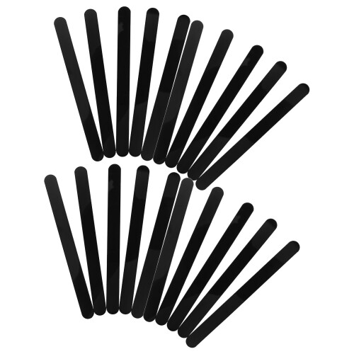 60Pcs Smooth Black Reusable Acrylic Sticks for DIY Ice Pop Crafts
