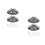 4Pcs Strong Load-Bearing Black Aluminum Triangle Bathroom Shelf 7