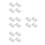 16Pcs Press to Open Magnetic Latches for Doors White Plastic Closure 5