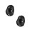 2Pcs Black Durable Rubber Rv Cable Plate Coaxial TV Connector Hookup 9