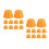 20Pcs Kids Playground Hardware Nut Caps Orange Plastic Safety Covers 10