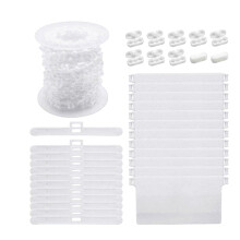 2Sets White Vertical Blind Chain & Slat Accessories Plastic Repair Set