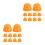 20Pcs Kids Playground Hardware Nut Caps Orange Plastic Safety Covers 9