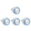 4Pcs Durable Plastic Pressurized Shower Head Silver Adjustable Design 5