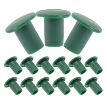 144Pcs Bright Green Garden Cane Caps Plastic Protective Safety Covers