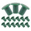 144Pcs Bright Green Garden Cane Caps Plastic Protective Safety Covers 1