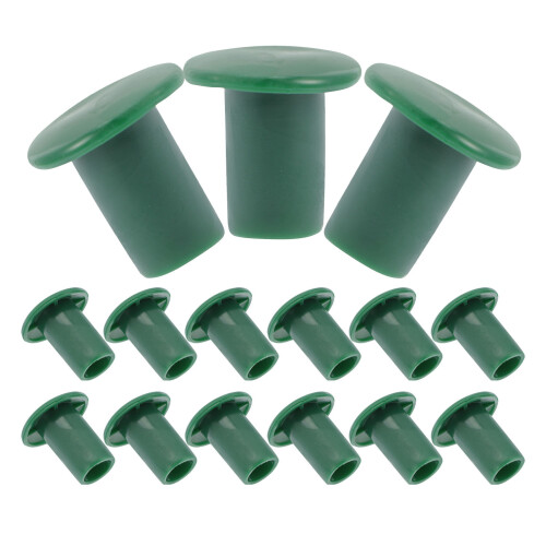 144Pcs Bright Green Garden Cane Caps Plastic Protective Safety Covers