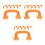 18Pcs Orange Pretend Play Phones Plastic Communication Learning Tool 4