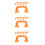 18Pcs Orange Pretend Play Phones Plastic Communication Learning Tool 6