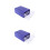 2Pcs Blue Plastic Small Items Organizer Drawer Storage Container 4