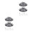 4Pcs Strong Load-Bearing Black Aluminum Triangle Bathroom Shelf 4