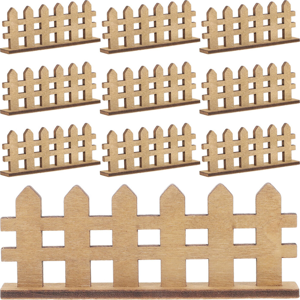 36Pcs Miniature Wood Fence Khaki For Micro Landscape Diy Garden Decor 3632889376647