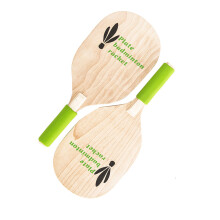 6Pcs Wood Badminton Racquet Lightweight Durable Beige Paddles
