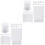 2Sets White Vertical Blind Chain & Slat Accessories Plastic Repair Set 3