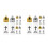 12Pcs Assorted Color Glass Holy Water Bottles Refillable Religious Use 6