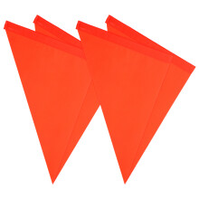 8Pcs Bright Red Triangle Safety Flags PVC for Kids Bikes & Scooters