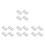 16Pcs Press to Open Magnetic Latches for Doors White Plastic Closure 9