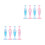 8Pcs Dotting Tools Nail Art Pens Assorted Colors Plastic DIY Craft 6