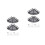 4Pcs Strong Load-Bearing Black Aluminum Triangle Bathroom Shelf 5
