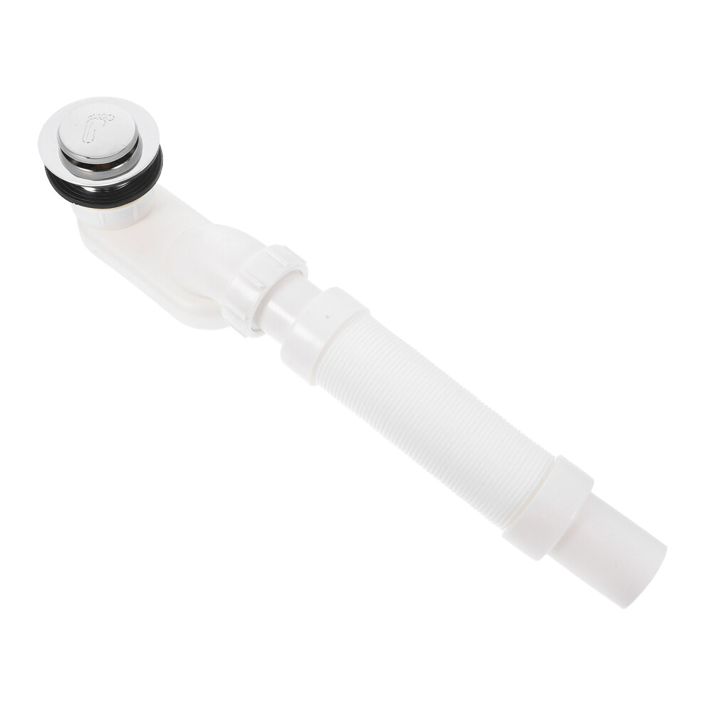 4Pcs White Plastic Bathtub Drain Pipe Tub Waste Connector Flexible Kit 3632889328684