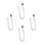 4Pcs White Plastic Bathtub Drain Pipe Tub Waste Connector Flexible Kit 9