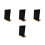 4Pcs Wooden Mini Chalkboards Black Tabletop Message Boards 5