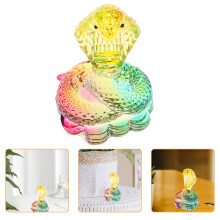 3Pcs Multi Color Crystal Snake Model Flat Bottom Table Decor