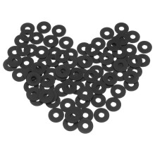 200Pcs Heavy Duty Black Nylon Sealing Washers Flat Gasket Rings Kit