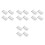 16Pcs Press to Open Magnetic Latches for Doors White Plastic Closure 6