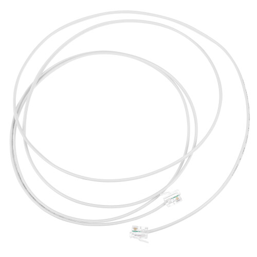 2Pcs Telephone Line White PVC 2-Core Connecting Cable with Rj11 Plug